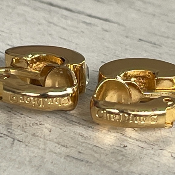 Christian Dior Diamond Look Huggies Clip Earrings - Picture 2 of 5
